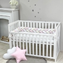 Protectie laterala patut bebe roz-crem (4)